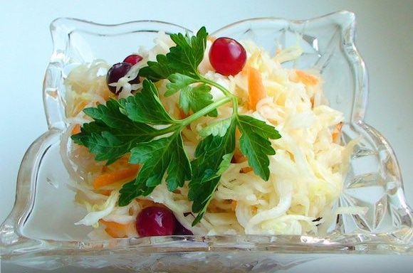 Капуста квашеная с клюквой,вес КФХ Рузаев Д.В.