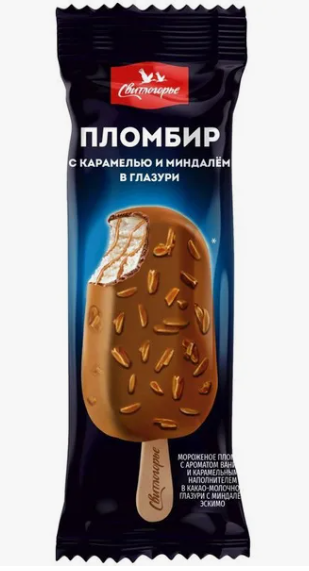 Мороженое пломбир с аром ванили и миндалём в какао-молоч глаз эскимо м.д.ж./ДЖАМАЙКА 15,0% 80 г