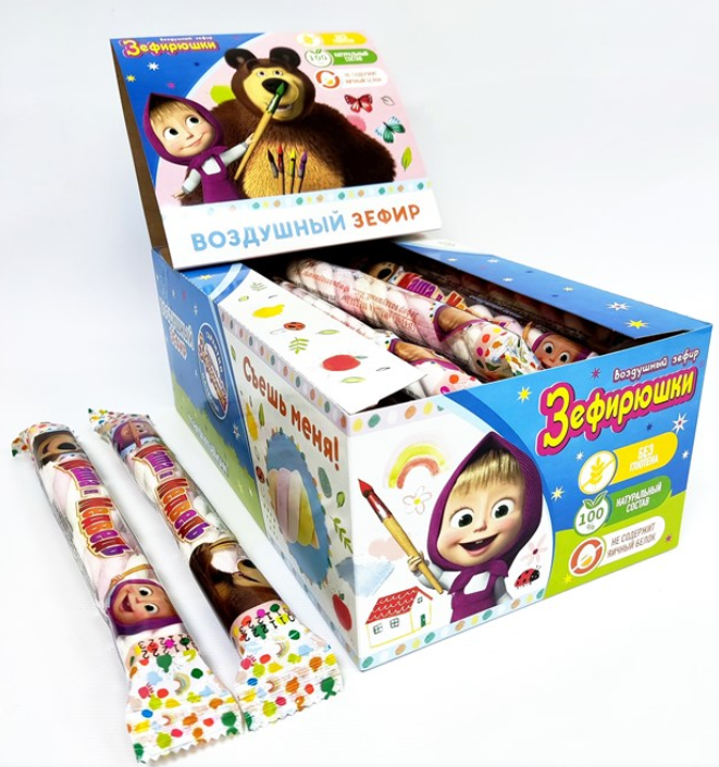 Маша и Медведь, воздушный зефир,15гр
