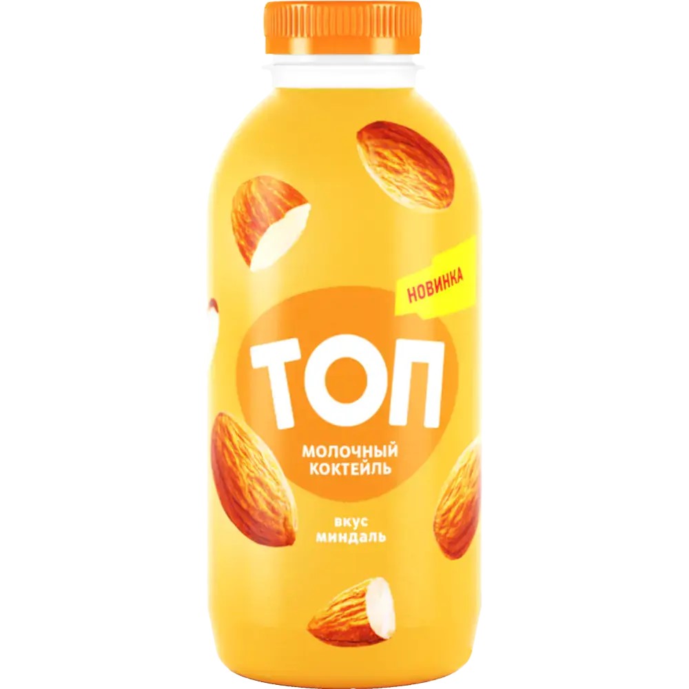 Коктейль молочный ультрапаст. "ТОП" 2% со вкусом "Миндаля" 450г пэт