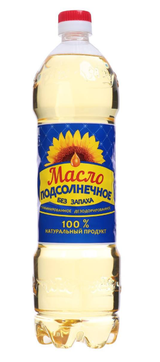 Масло подсолнечное рафинированное 1л