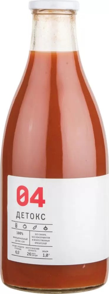 Сок "Детокс 04" мультиовощной с мякотью Овощной микс 1 л /Тихвинский Уездъ/