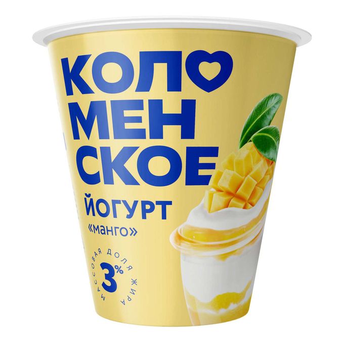БЗМЖ Йогурт Коломенский "Манго" 3%, 300г
