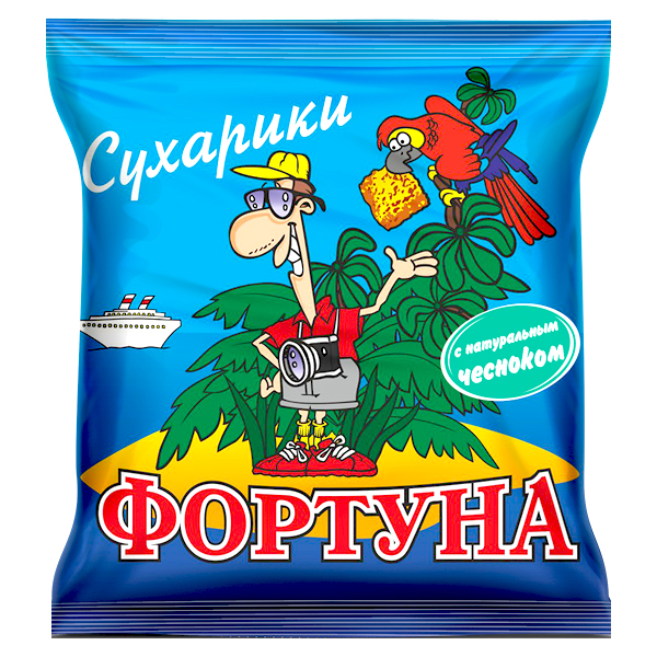Сухарики "Фортуна" с нат.чесноком .40 гр