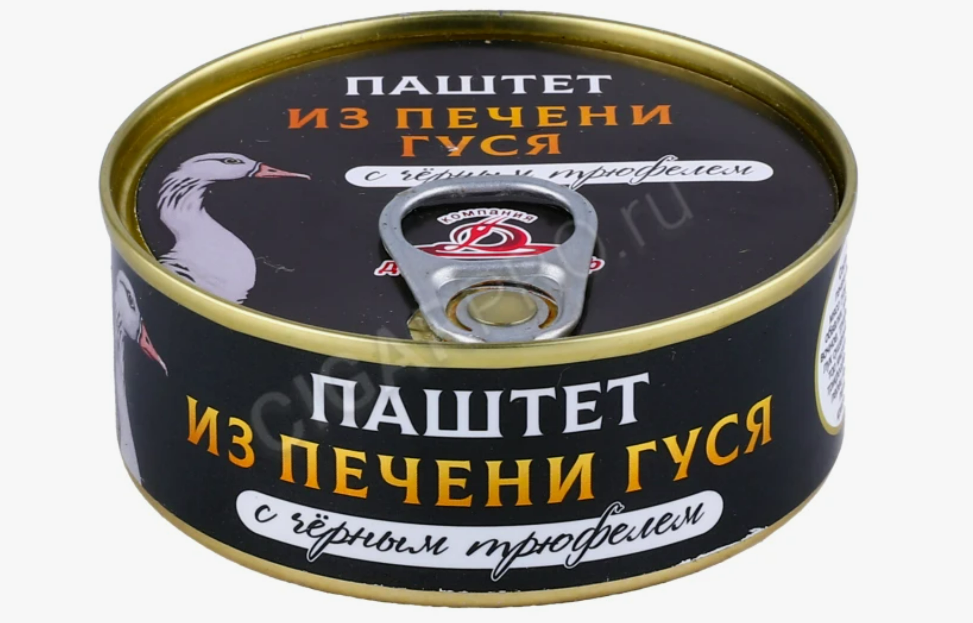 Паштет из гусиной печени с черным трюфелем 90г