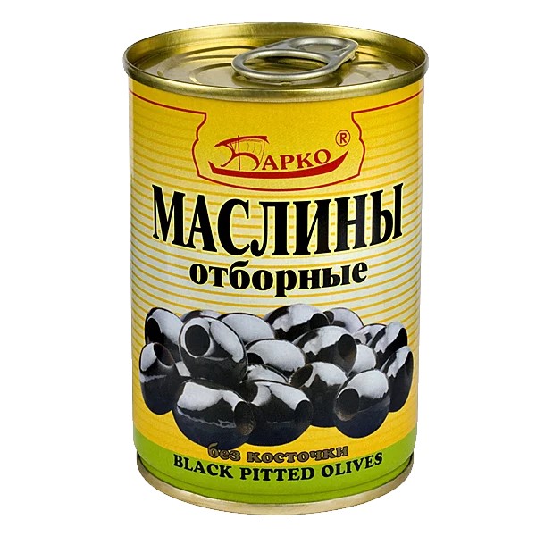 Маслины Барко б/к 300мл Испания /черные/