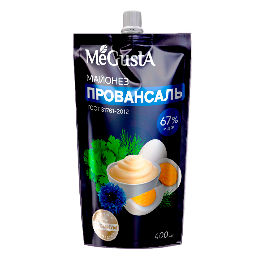 Майонез ТМ "MeGusta" Провансаль 67% 400мл