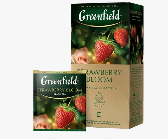 Чай Greenfield 25пак Strawberry Bloom черный