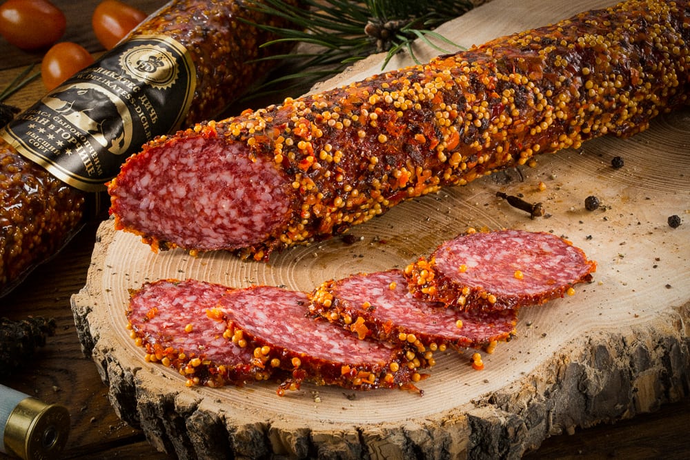 Колбаса Кабан с горчицей с/к (250 гр+-10 гр)