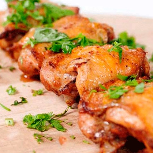 Шашлык из грудки куриной в "Грузинском" маринаде н/к с кожей