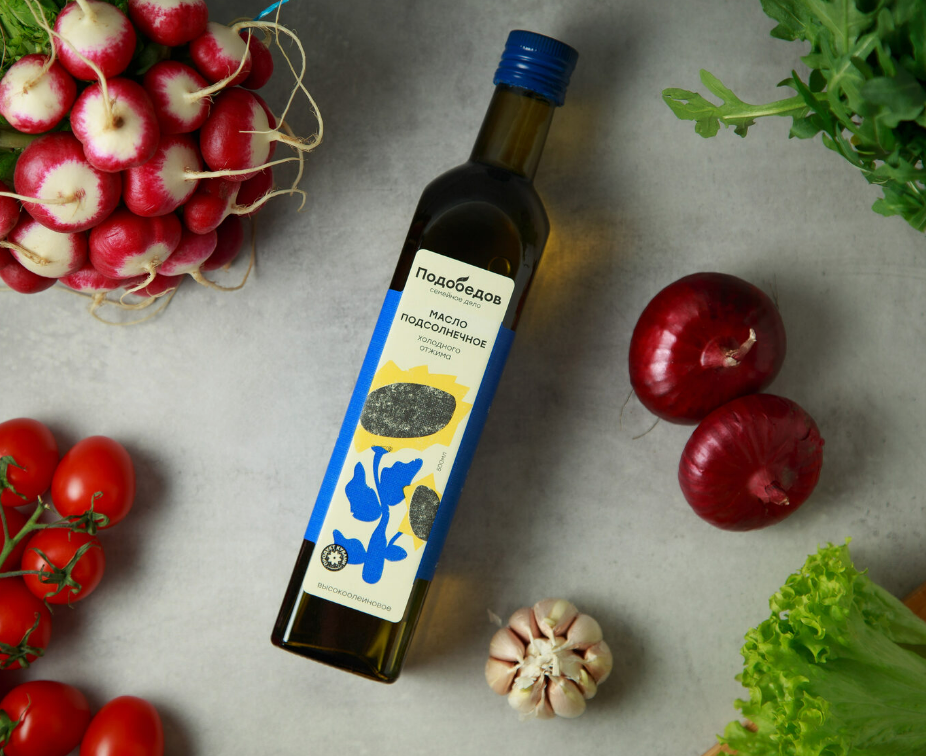 Масло Высокоолеиновое подсолн.нераф., х. отжим 0,7л ПЭТ