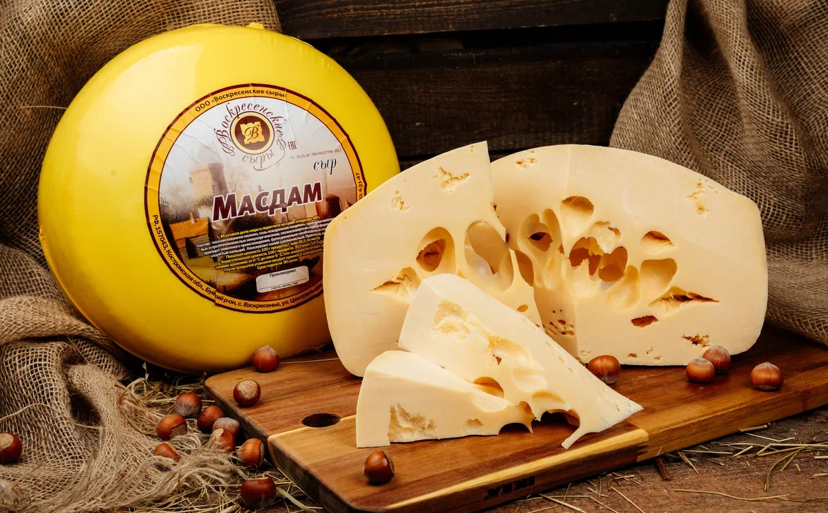 БЗМЖ Сыр "Масдам" (Воскр.сыродел),вес