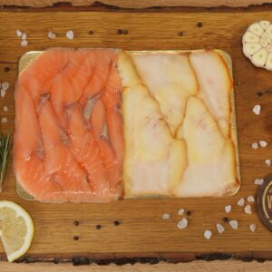 Ассорти из филе рыб х/к форель/масляная нарезка в/у 250 гр. /ООО ОКЕАН/