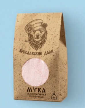 Мука цельнозерновая пшеничная ( крафтовая упаковка) 1 кг