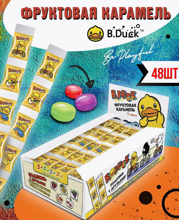5+ B.DUCK Карамель леденцовая 18г