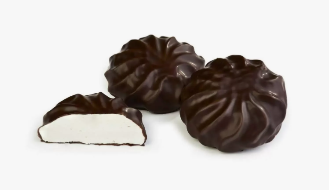 Зефир ванильный в шоколадной глазури  (Волжские кондитеры),вес