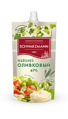 Майонез ТМ "SCHWARZMANN" Оливковый 67% 400мл