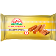 БЗМЖ Сырок твор. "Золотая ириска" в карам.глазури (палочки) 23% 180 г