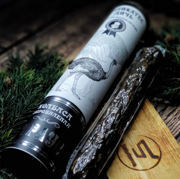 Колбаса Страус с/в в тубусе