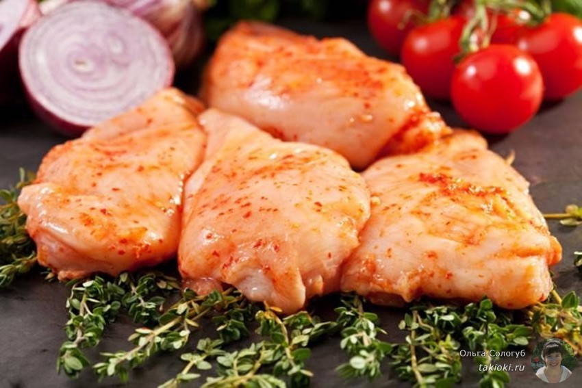 Бедро куриное в Брусничном маринаде