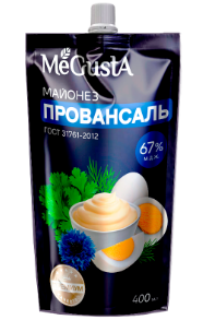 Майонез ТМ "MeGusta" Оливковый 67% 400мл