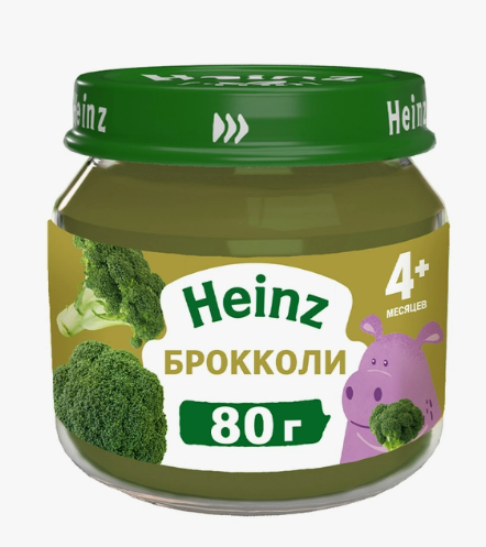 Пюре овощное  GIPOPO Брокколи 12*80 г банка