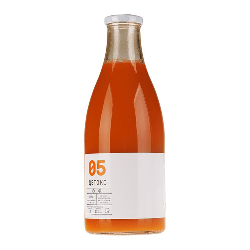 Сок "Детокс 05" овощефруктовый с мякотью Тыква-Апельсин 1 л /Тихвинский Уездъ/