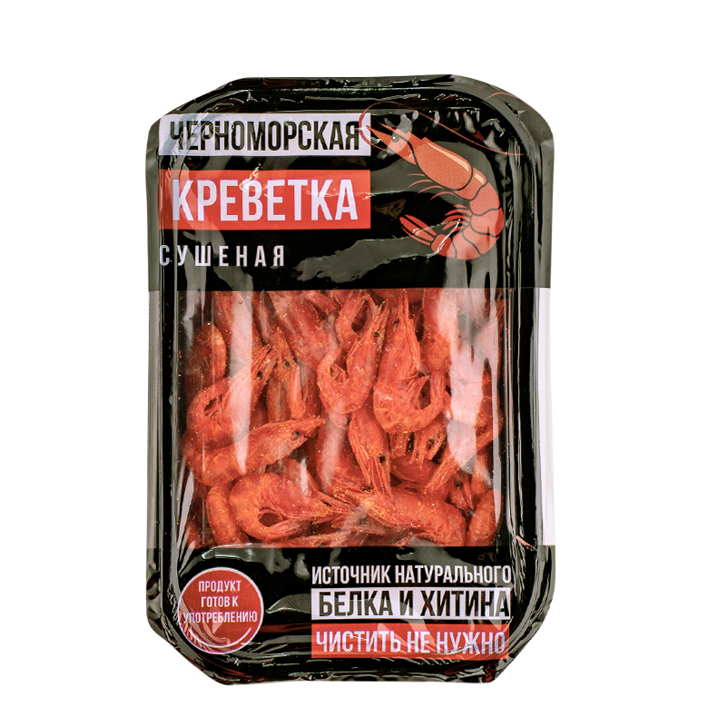 Креветка черноморская сушеная с солью, контейнер  22гр. ИП Пархоменко С.Н.