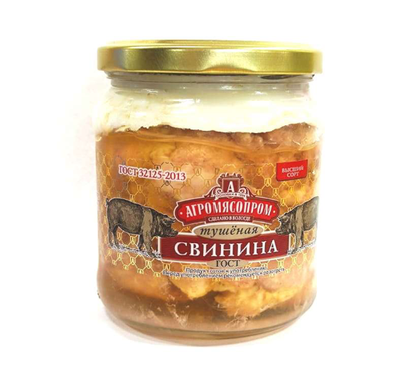 Консервы мясные "Свинина тушеная" ГОСТ, 0,485 ст/б ЗАО «Агромясопром»