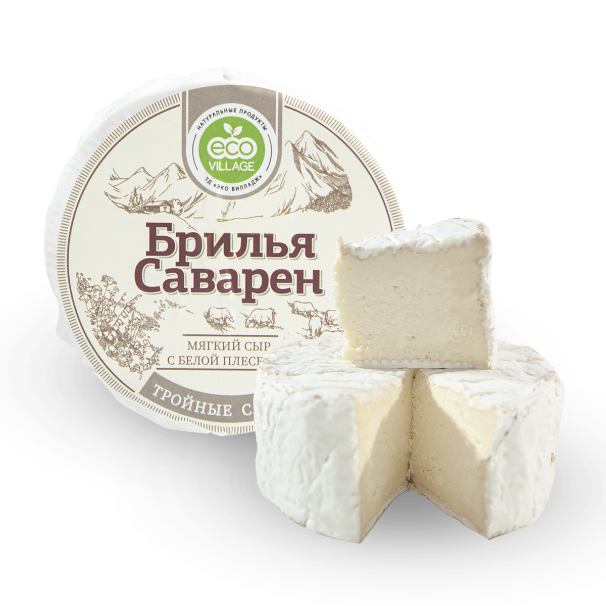 Сыр Брилья Саварен МДЖ 50% 170 гр. /Эковиладж/