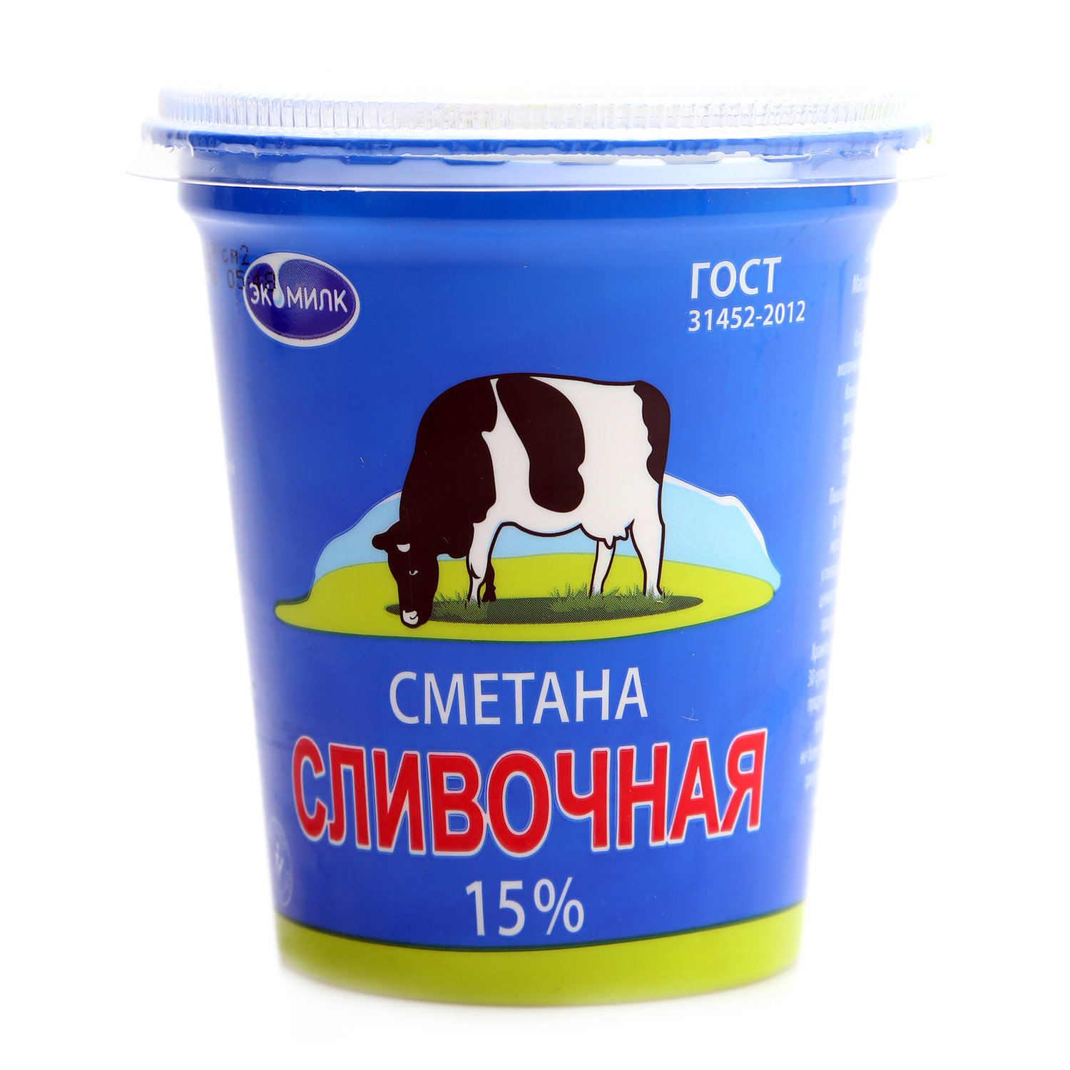 Сметана сливочная ЭКОМИЛК 15% 300гр.