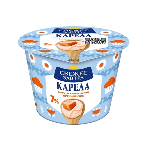 Йогурт Свежее Завтра Крем-брюле 7% 180 гр БЗМЖ