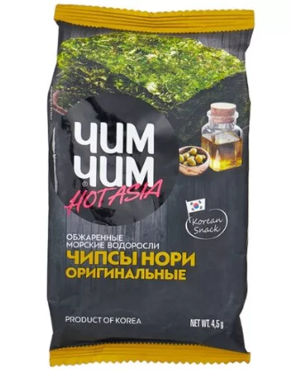 Чипсы нори Оригинальные, "Чим-Чим", 4,5 г