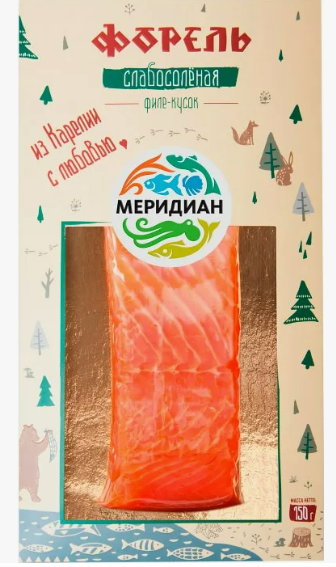 Форель филе кусок с\с в\у 150г \Меридиан\