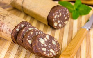 Шоколадная колбаса "Пальчики оближешь",100 гр