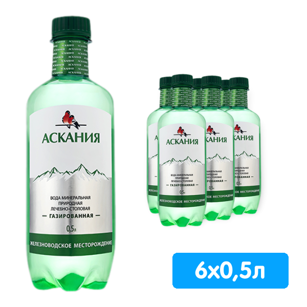 Вода мин.природная питьевая газ. "Аскания" 0,5 пэт
