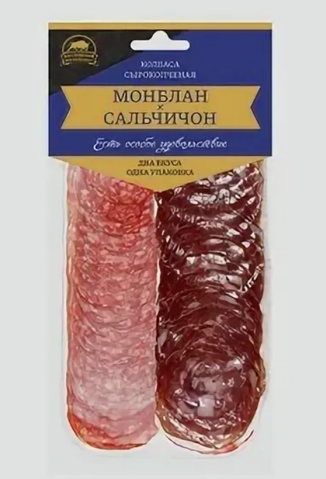 Ассорти сырокопчёных колбас «Монблан и Сальчичон», 80 гр КМК