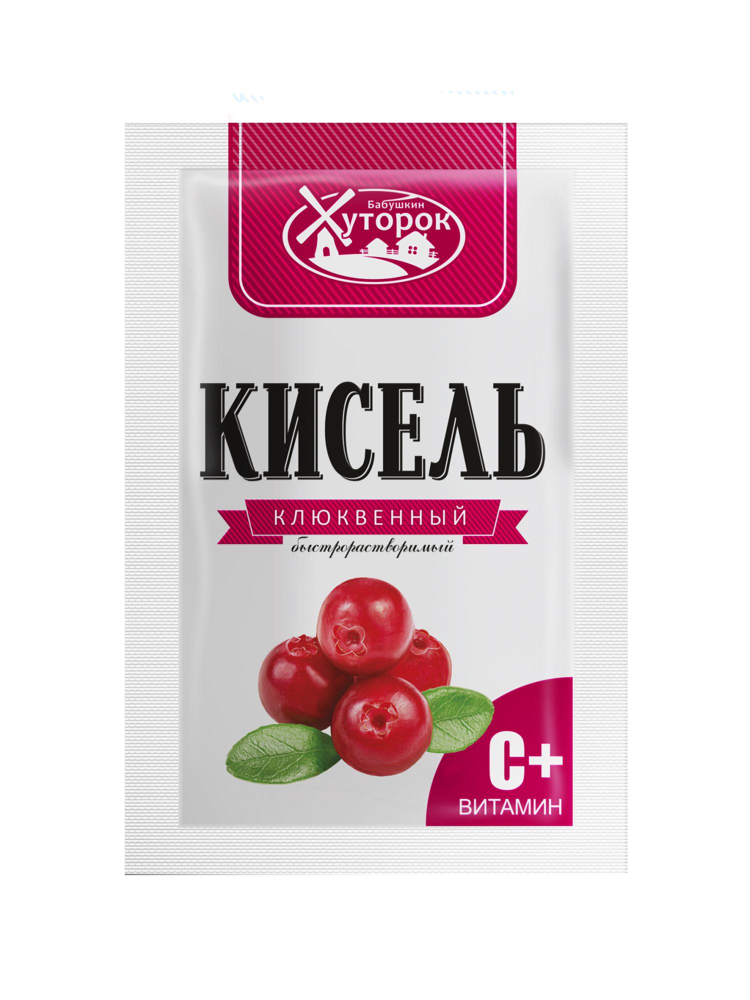Кисель тм "Бабушкин Хуторок" клюквенный  30 гр. КЦК Аронап