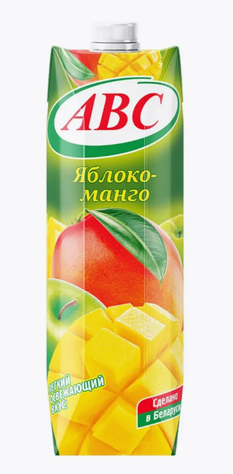 Нектар Яблочно-манговый с мякотью 1л АВС