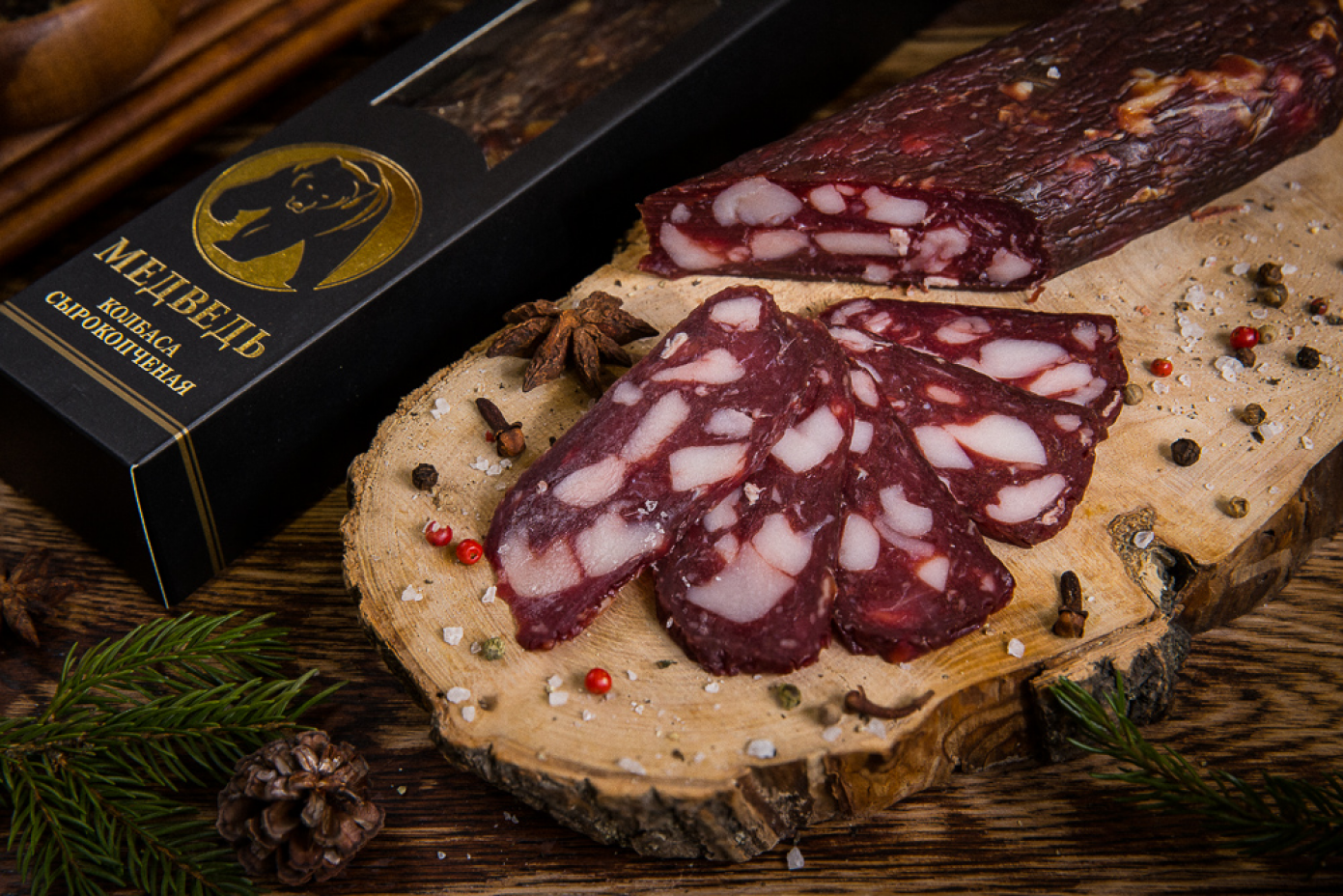 Колбаса Медведь с/к (230 гр+-10 гр)