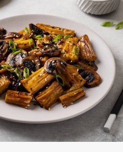 Спаржа с шампиньонами