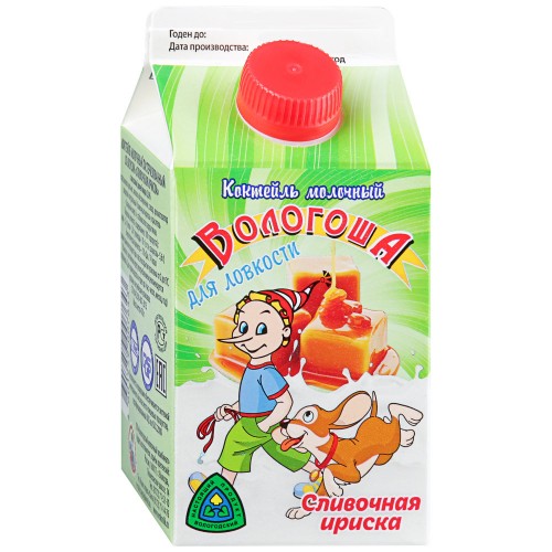 Коктейль молочный "Сливочная ириска" 2,5% 470г БЗМЖ г.Вологда