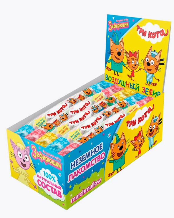 ТРИ КОТА воздушный зефир косичка 15 г