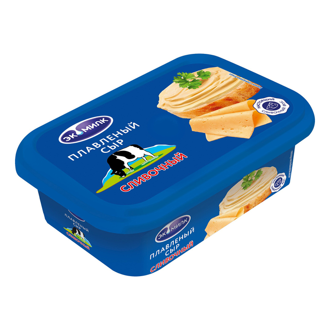 БЗМЖ Сыр плавленный сливочный ЭКОМИЛК 200гр.