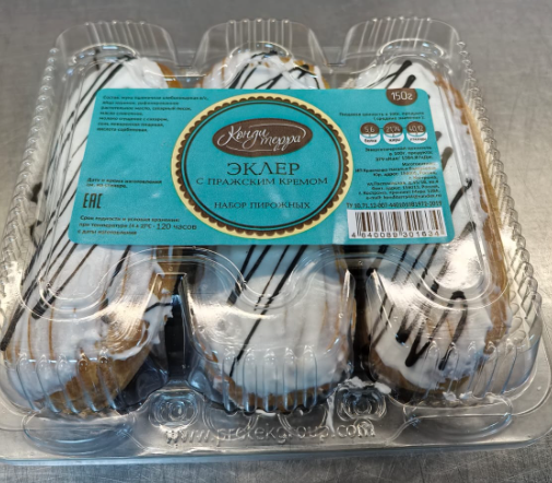 Пирожное Эклер с пражским кремом 150гр